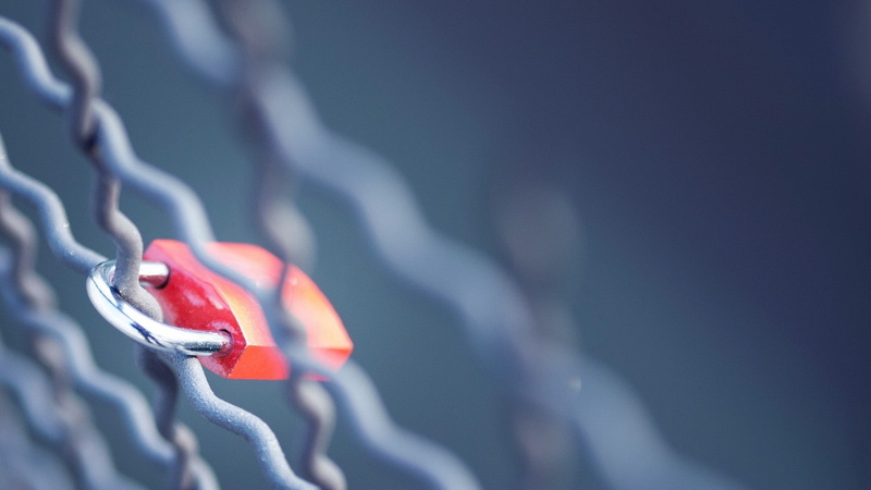 closeup, lock, 1080P, macro, fence