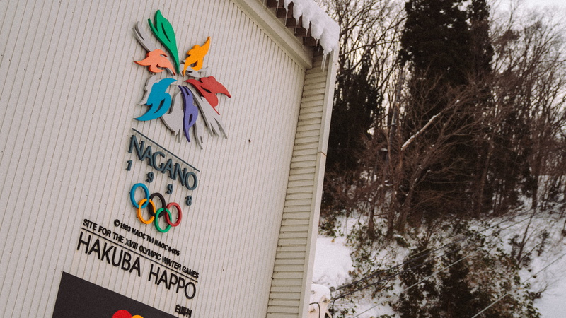 no people, building, olympics, nature, plant, trees, 4K, mountain, art and craft, representation, outdoors, building exterior, snow, japan, nagano, built structure