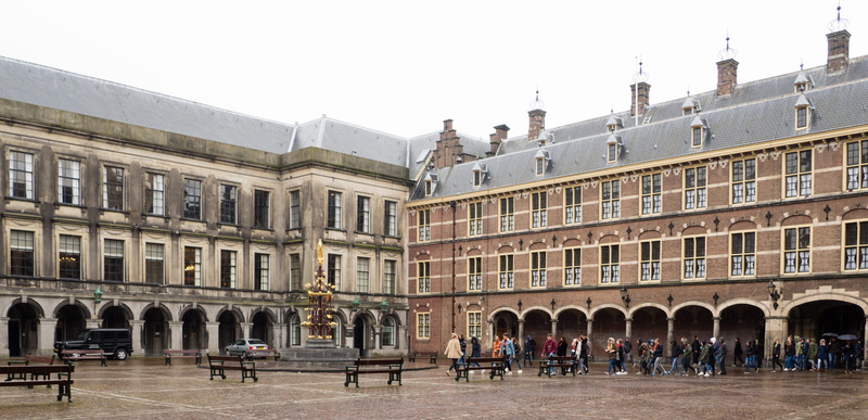 sky, travel, clear sky, building exterior, travel destinations, architecture, built structure, window, group of people, arch, senaat, the hague, history