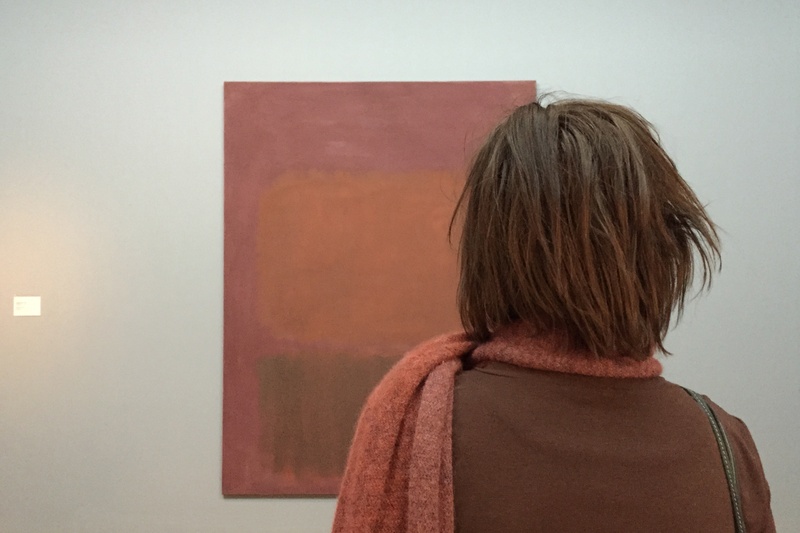 match, wall - building feature, matching, hair, home interior, one person, painting, standing, artist, looking, lifestyles, colour, adult, hairstyle, connection