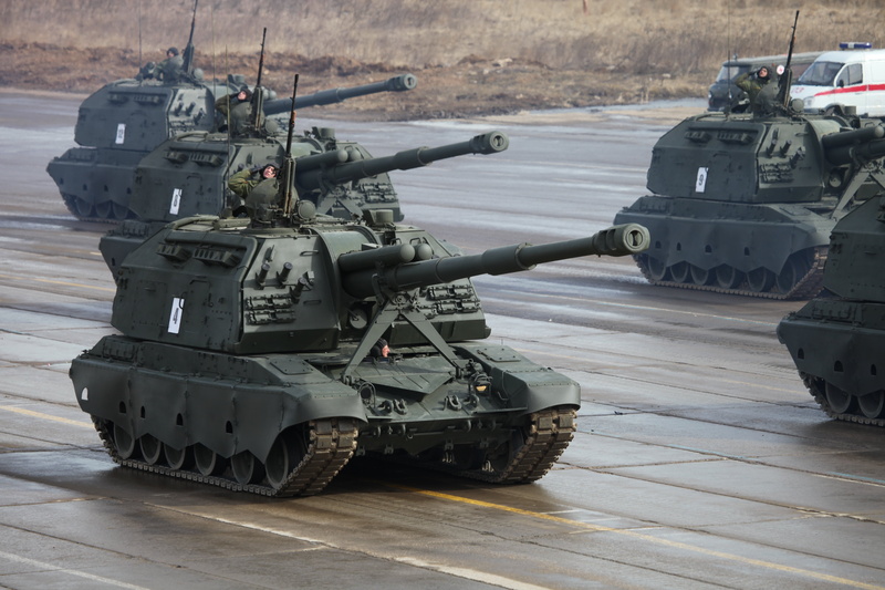2s19m2, army, russian, howtizer, russia, parade, 5K, alabino, sph, victory, rehearsal, msta, day, vehicle, 2014