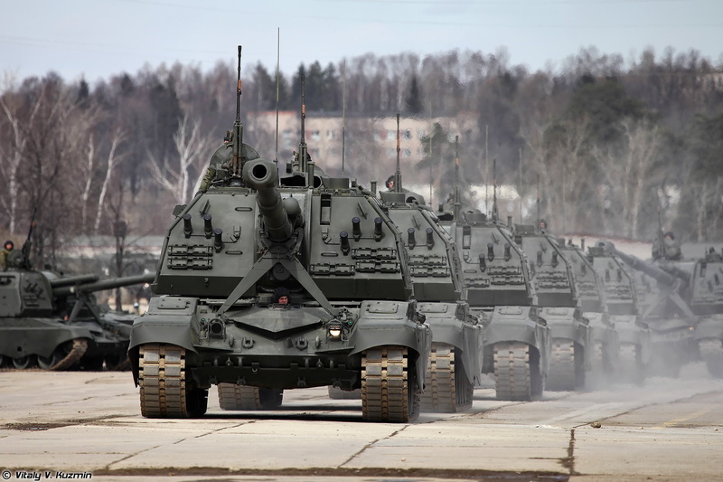 rehearsal, april, howtizer, parade, army, russia, vehicle, armoured, sph, msta, 2014, 9th, alabino, 2s19m2, day, 1080P, russian, victory, military