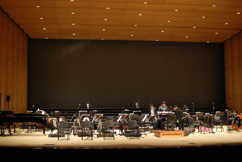 auditorium, musical instrument, absence, copy space, stage light, arts culture and entertainment, people, Rehearsal, orchestra, indoors, 4K, lighting equipment