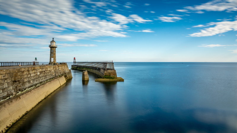 5K, coast, clouds, summer, sky, cloud - sky, historic structure, dracula, coastal, tranquility, yorkshire, nature, guidance, blue sea, historic, sea, scenics - nature