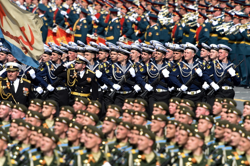 parade, Sailors, victory day, holiday, red square, 4K