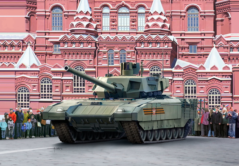 The Russian army, May 9, The Victory Parade!!!, art, tank, State historical Museum, Moscow, Red square, T-14 " Armata", 1080P