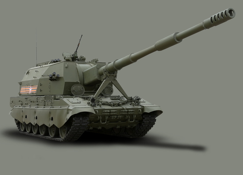 war, transportation, toy, weapon, Coalition-SV, 2С35, 1080P, army, St. George ribbon, single object, victory parade, machinery, mode of transportation