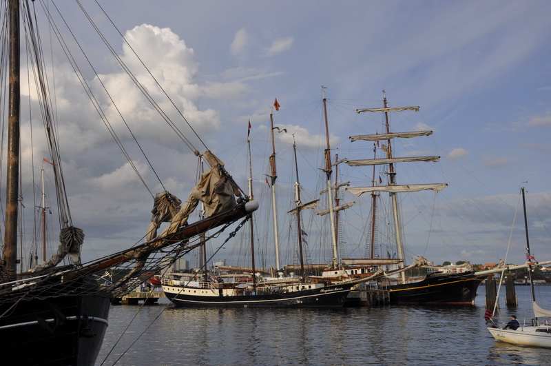 rigging, harbor, no people, water, yacht, seafaring, nautical Vessel, pole, mast, clouds, sky, sailing boat, day, ship, nature, 4K, masts, sailing Ship