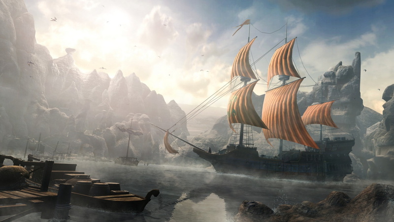 sailing ship, ports, 1080P, water