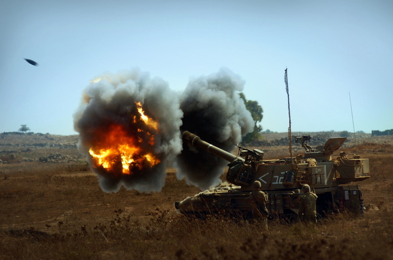 howitzer, fire, self-propelled, artillery, installation, 1080P, armored