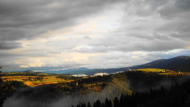farms, mountain, nature and landscapes, 1080P, earth, bosnia, forest, clouds, sky, green, meadow, herzegovina