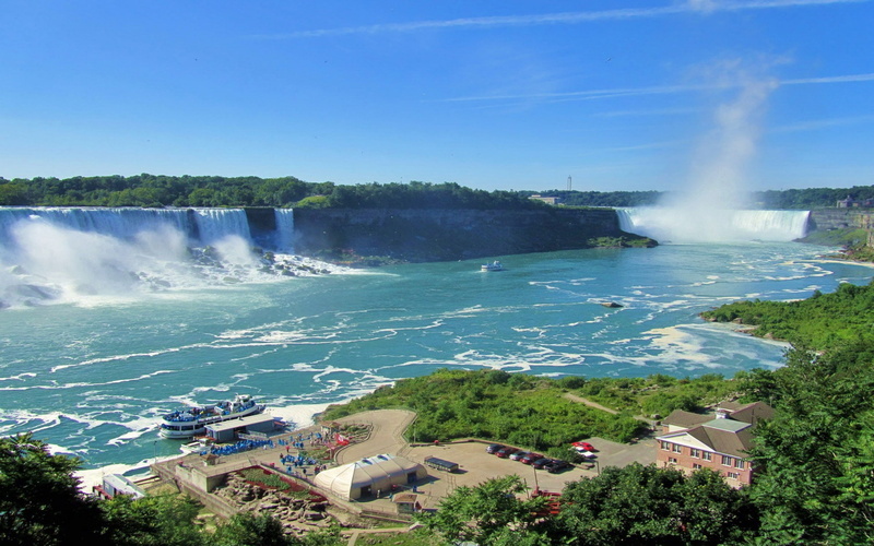 waterfalls, niagra, falls, 2K, canada
