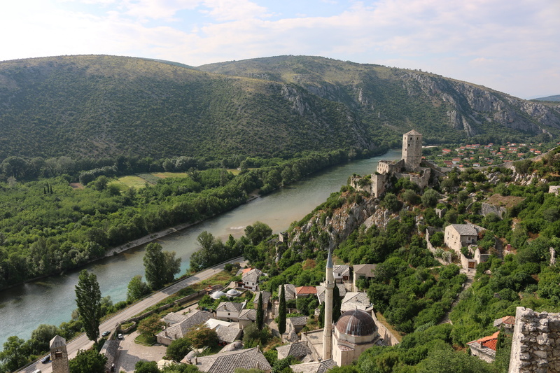 scenics - nature, ancient civilization, počitelj, historic center, environment, growth, day, cloud - sky, outdoors, herzegovina, water, mountain range