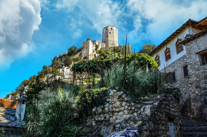travel, tower, plant, exterior, the past, travel destinations, archaeology, castle, nature, kula, herzegovina, pocitelj, tree, no people, 5K, old, architecture