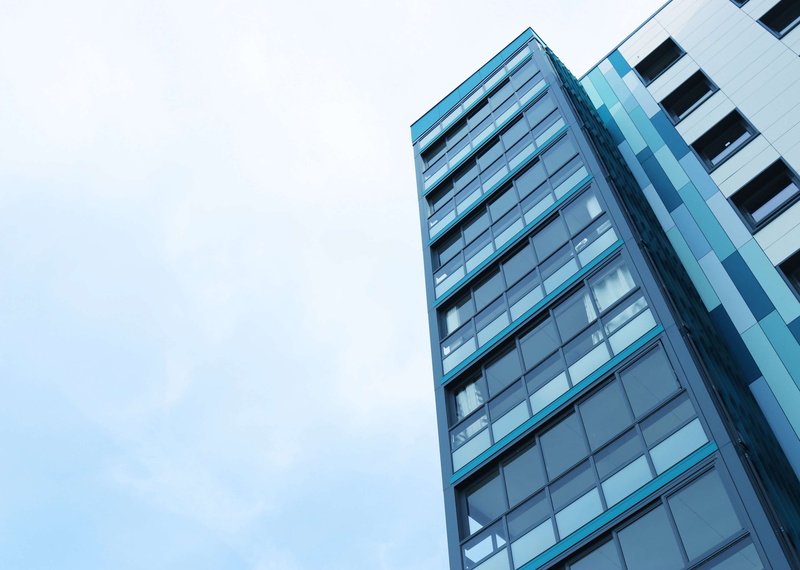 business, low angle view, skyscraper, 4K, modern, city, outdoors, office, flats, office building exterior, cloud - sky, glass - material, sky, architecture