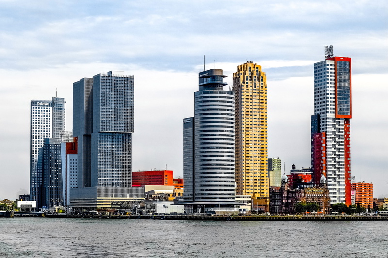 city, skyscraper, cityscape, 4K, financial district, office building exterior, architecture, construction, waterfront, water, nature, europe, residential district