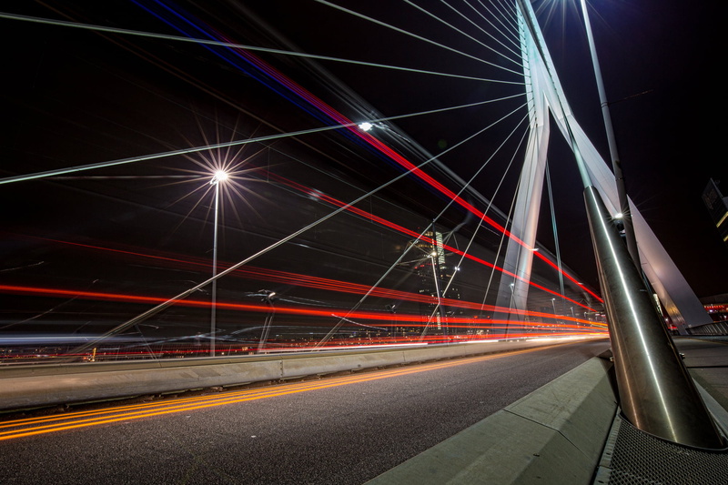 time, Nederland, concrete, Europe, USM, lapse, erasmusbrug, Light, Netherlands, night time, 1080P, pavement, photography, Explored, Canon EOS 6D, Rotterdam