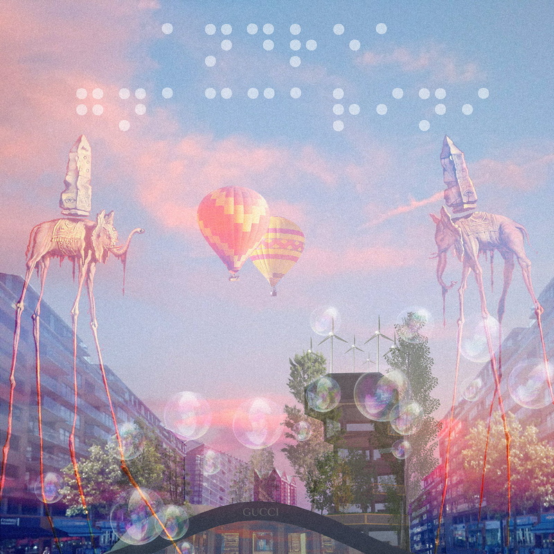 720P, bubbles, Salvador Dalí, VHS, vintage, architecture, trees, Rotterdam, elephant, imagination