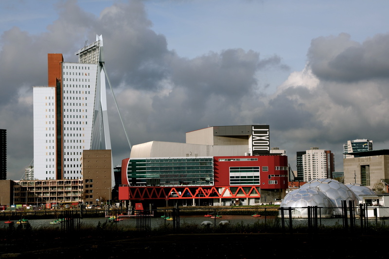 cityscape, cloud - sky, office building exterior, urban skyline, skyscraper, architecture, skyline, travel destinations, 5K, rotterdam, nature, tower