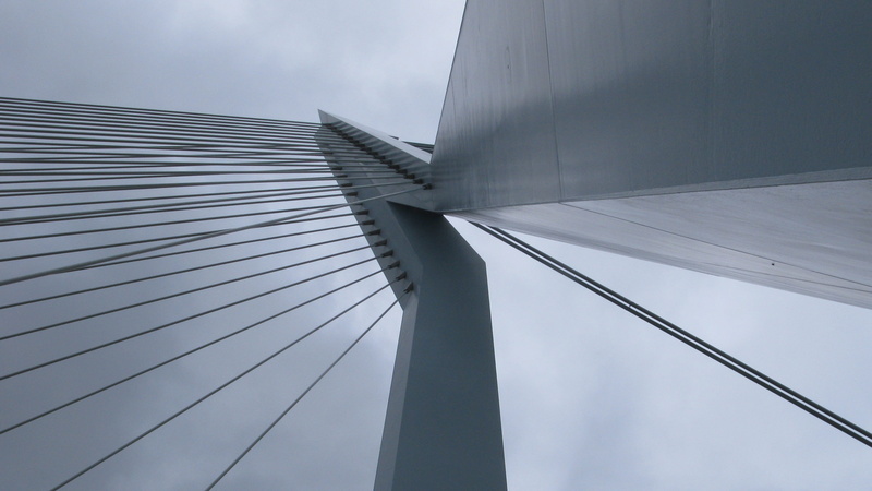 day, angle, environmental conservation, travel, Holland, outdoors, city, alternative energy, business, Bridges, sky, skyscraper, alloy, building exterior