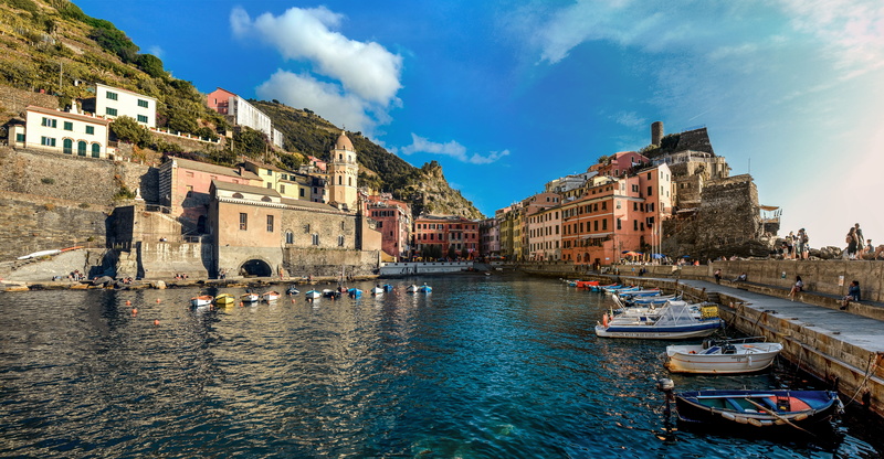 buildings, nature, different, cinque terre, viewing, transportation, 8K, human, near, italy, cityscape, river, architecture, seashore, travel destinations