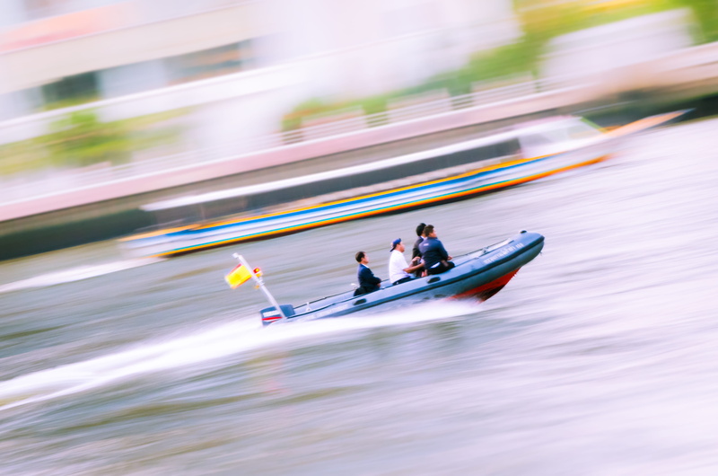 human, adventure, lifestyles, phraya, bangkok, watercraft, people, day, chao, motion, two people, dinghy, flag, person, men, nautical vessel, 4K, thailand