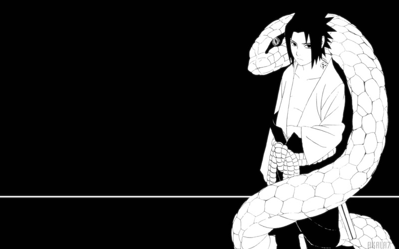 with, snake, 720P, uchiha, sasuke, anime