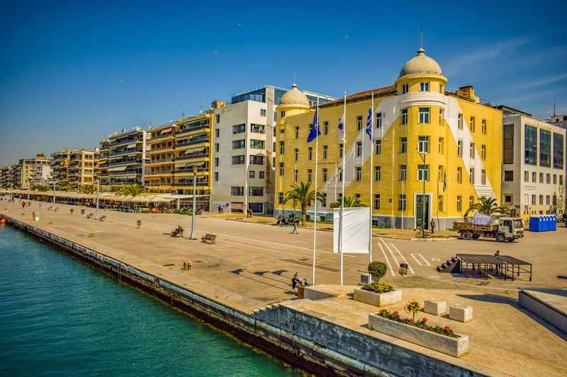 city, sky, promenade, sport, volos, travel destinations, university of thessaly, nature, 5K, building exterior, building, high angle view, outdoors, blue