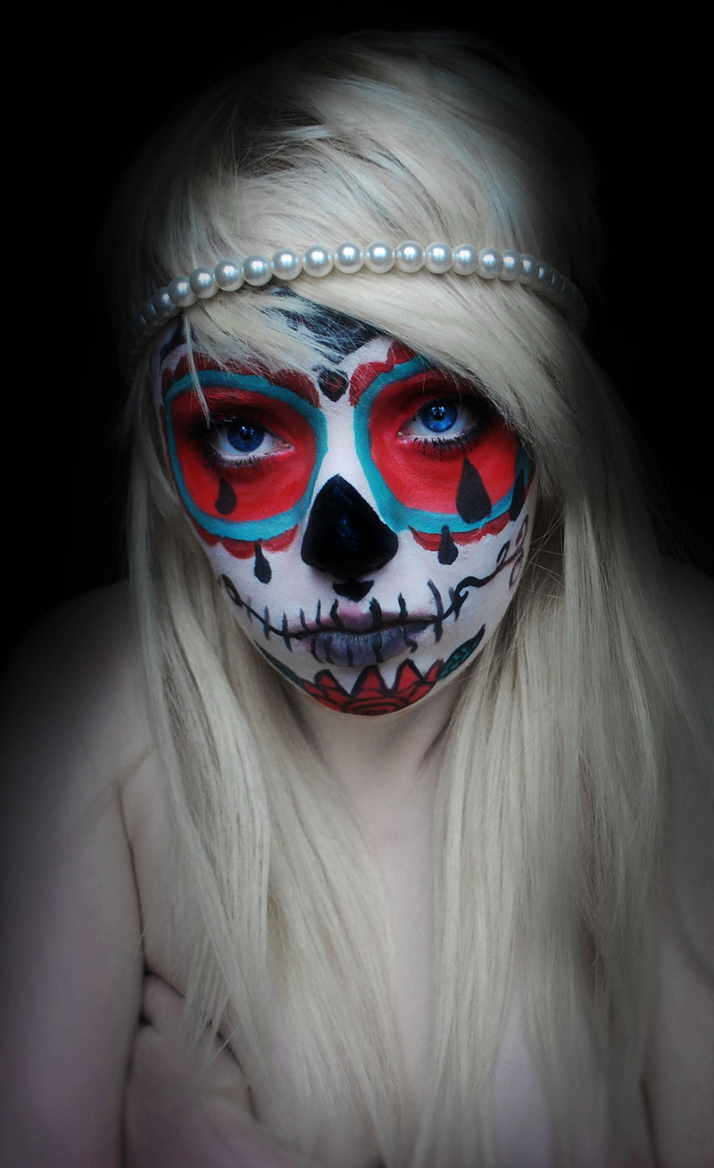 norwich, body paint, art, gothic, fashion, death, model, photo, colours, hair, photoshop, makeup, burlesque, portrait, costume, color, body  paint, horror