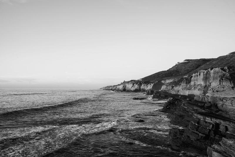 rock - object, outdoors, non-urban scene, rock formation, point loma tide pools, oceanside, clear sky, 5K, beach, pacific ocean, rock, point loma, sunset