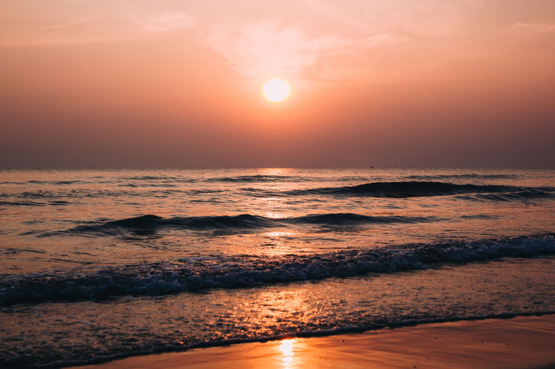 4K, ocean, seascape, dusk, motion, no people, scenics - nature, beautiful, oceanside, water, summer, environment, peaceful, beach, nature, tranquility
