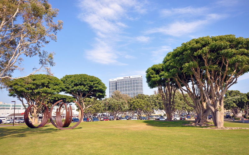 park - Man Made Space, san diego, cityscape, outdoors, office building exterior, sunlight, nature, city Life, city, growth, sky, building Exterior, grass