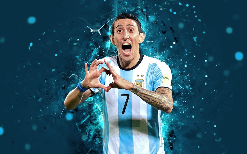 Argentina National Football Team, 4K, Ángel Di María, Soccer