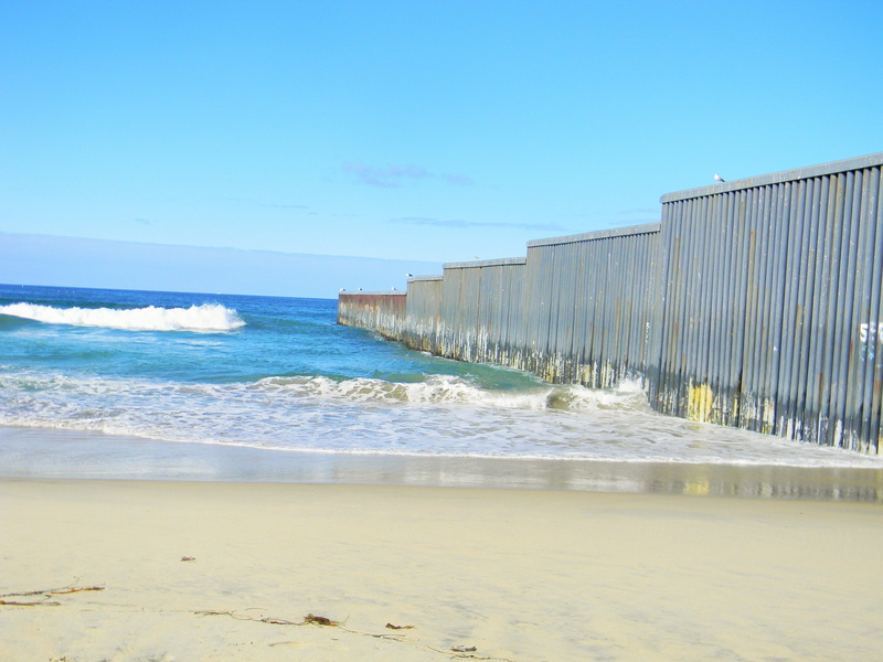built structure, mexico, playas de tijuana, horizon, sky, blue, scenics - nature, day, 4K, border, san diego, no people, horizon over water, outdoors