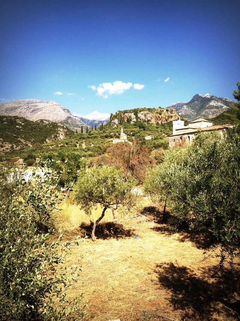 vacation, building, village, no people, tree, rock, 1080P, sky, greece, mediterranean, landscape, sunlight, house, plant, view, stone, clear sky, nature