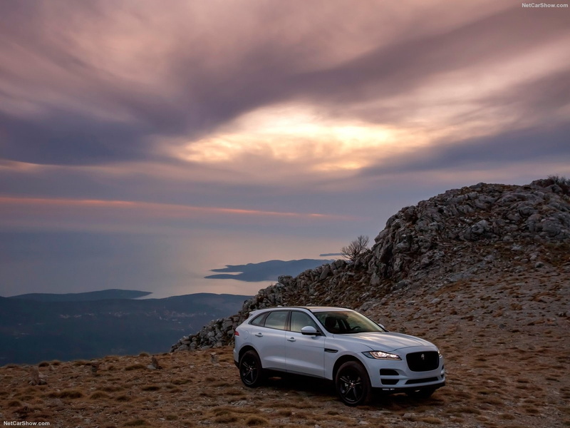 mode of transportation, sunset, Jaguar, no people, motor vehicle, 720P, car, land, sky, scenics - nature, land vehicle, Jaguar F-Pace, tranquil scene