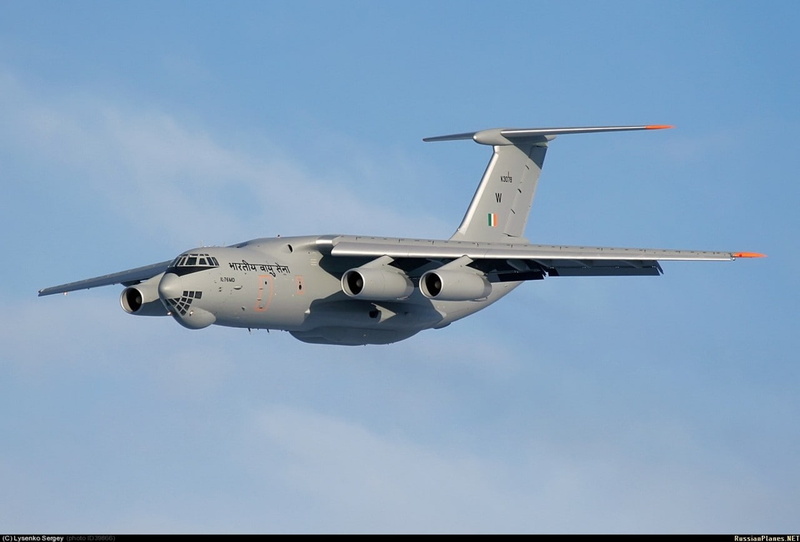 motion, 720P, outdoors, Indian Air Force, mode of transportation, aerospace industry, no people, blue, Ilyushin Il-78, nature, airplane, air force, air vehicle