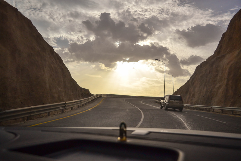 transportation, car interior, Oman, car point of view, nature, motor vehicle, vehicle interior, no people, outdoors, on the move, Travel, road, road trip
