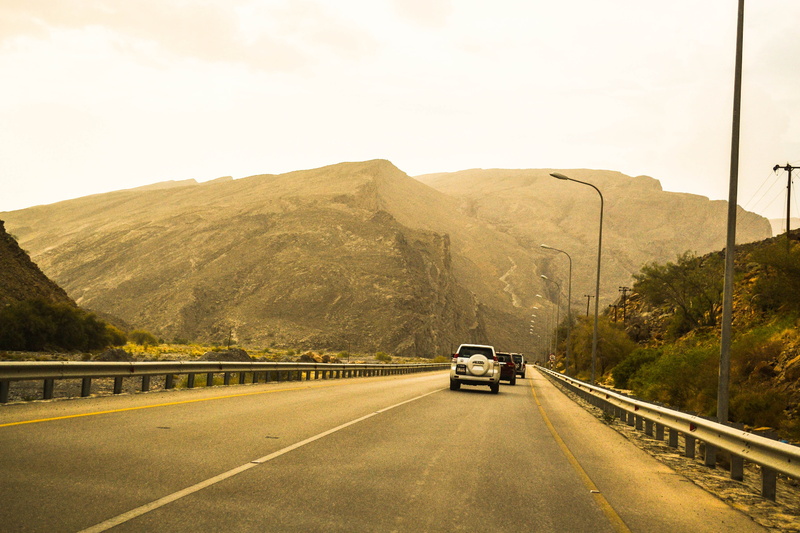 road trip, outdoors, motion, mode of transportation, highway, land, on the move, jebel akhdar, mountain range, environment, oman, nizwa, driving, mountain