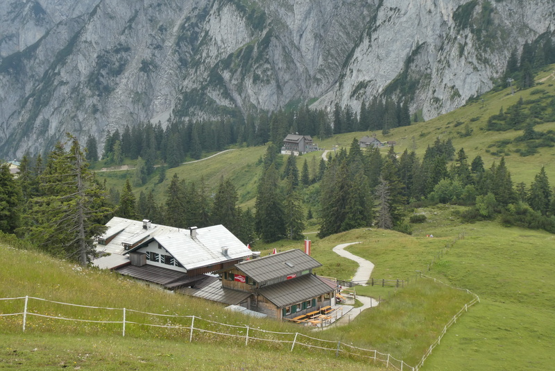 mountain, house, nature, restaurant, building exterior, walk, austria, beauty in nature, green color, tree, background, hiking, dachstein-krippenstein