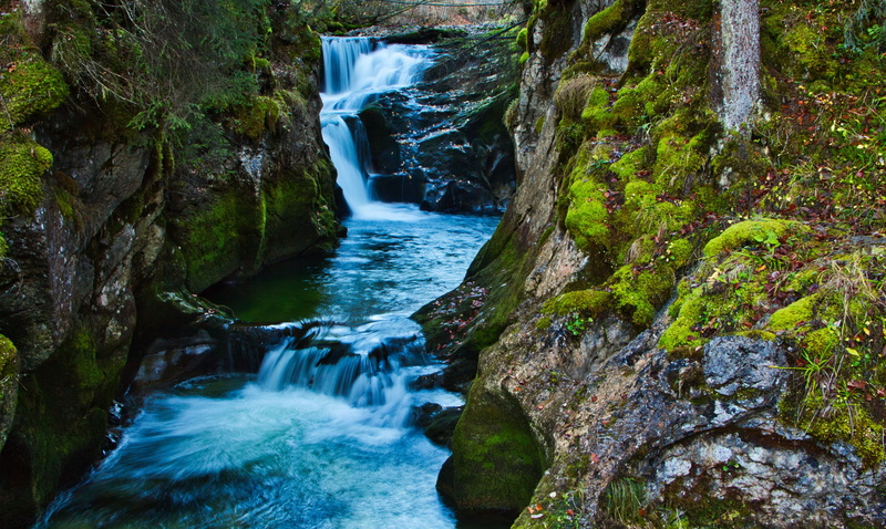 motion, 5K, falling water, plant, rock - object, forest, long exposure, water, flowing water, tree, waterfall, flowing, austria, rock, moss, nature, day