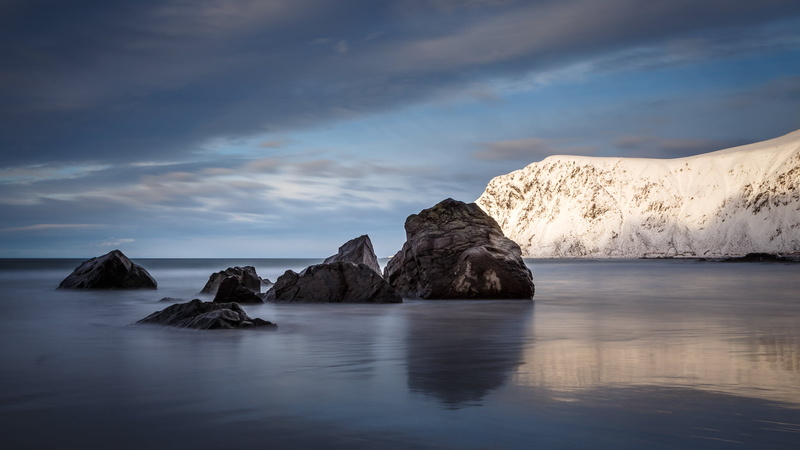 water, sky, lofoten, Stein  stone, body, landscape, rock - Object, eos, canon, ISO, beach, scenics, blue, fjord, norway, 1080P, 6d, light, sea, body of water