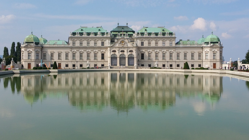 waterfront, water, 5K, Vienna, Architecture, reflection, the past, built structure, city, incidental people, building exterior, day, architectural column