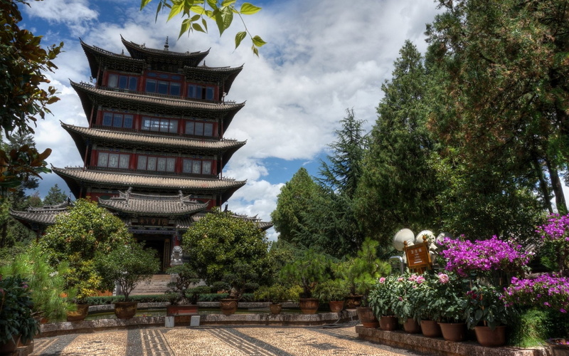 Pagoda, Lijiang, China, Yunnan, 1080P, Temple, Religious, Lijiang Pagoda