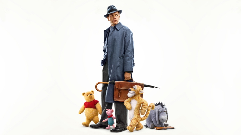 5k, people, males, childhood, emotion, stuffed toy, offspring, standing, family, 5K, portrait, movies, child, toy, indoors, holding, adult, disney, christopher robin