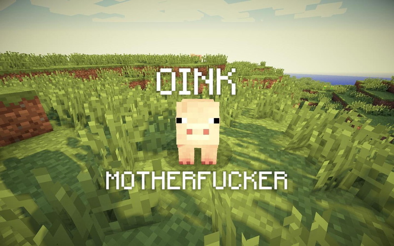 720P, minecraft, hd, video games, oink, pig