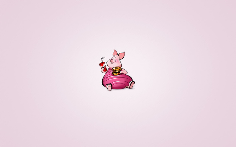animal, lemonade, hamburger, Winnie-the-Pooh, Piglet, 1080P, drink, minimalism, pig, chubby, Winnie The Pooh