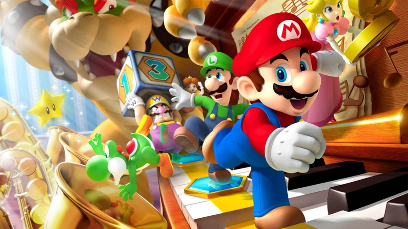 luigi, yoshi, hd, princess, peach, bowser, video, games, art, x, piano, Mario, wario, 1080P