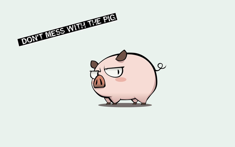 quote, pig, 1080P, minimalism