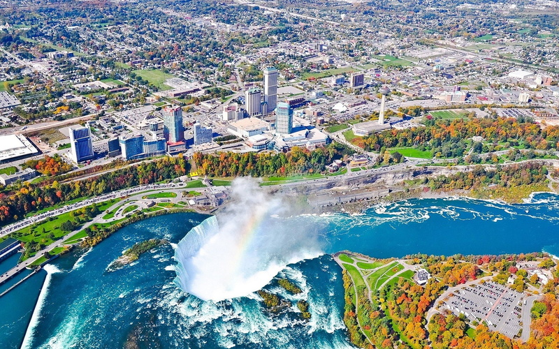 River, City, Niagara Falls, Canada, 1080P, USA, Fall, Waterfall, Cities